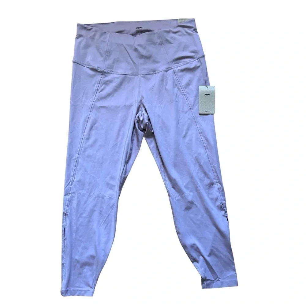 Nike Yoga 7/8 Tights Leggings Womens Size 1X New With Tag Light Pink Purple